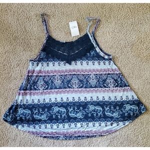 Rue21 Blue Elephant tank top